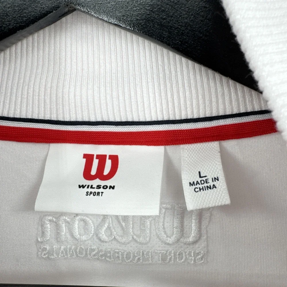 Wilson Sport Professionals‎ Gibson Tricot Jacket Women's Large Blue Red Tennis